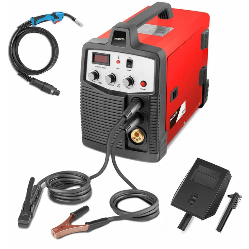 Saldadora Inverter 2 en 1 MIG-MAG con Hilo Continuo, Potencia 25A-185A, Voltaje 230V